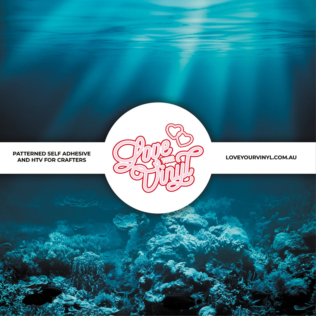 Under The Sea Ocean Floor Patterned Vinyl LYV_492