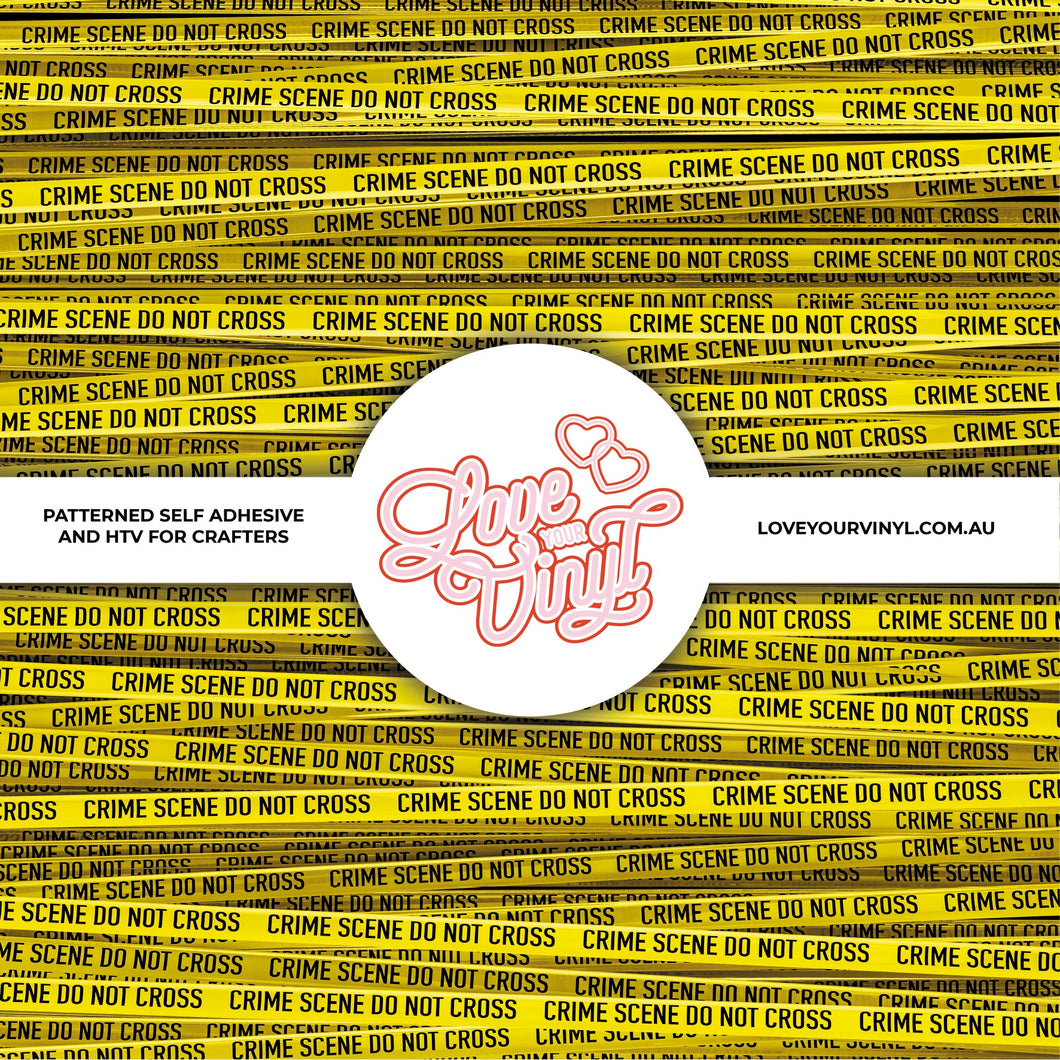 Crime Scene Tape Patterned Vinyl LYV_506