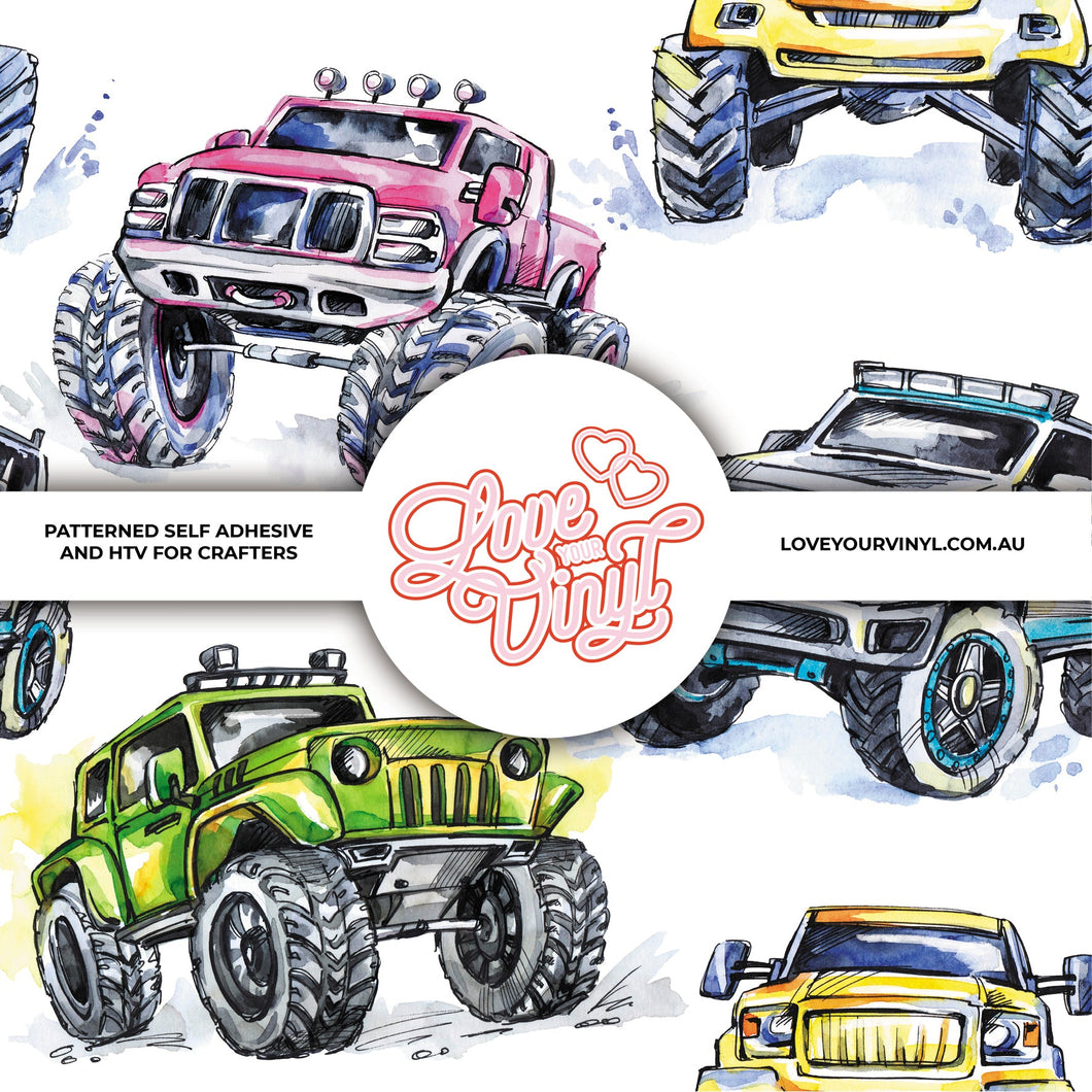 Monster Trucks Patterned Vinyl LYV_541
