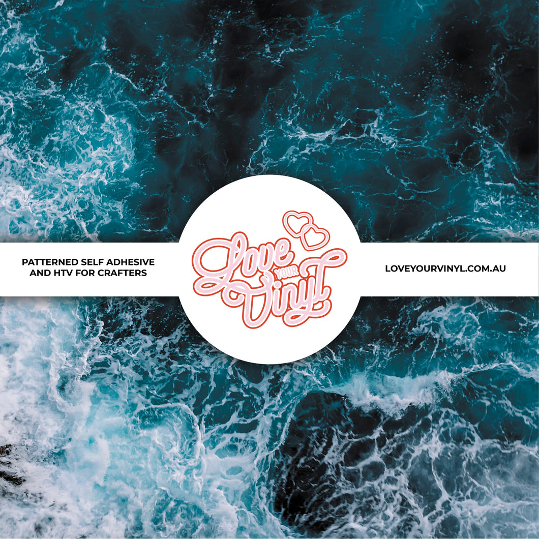 Ocean Waves Patterned Vinyl LYV_548