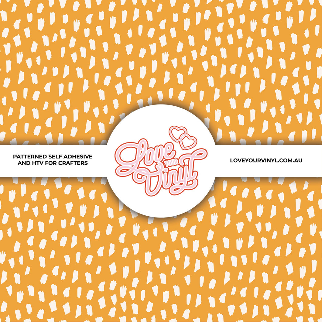 Mustard Spots Patterned Vinyl LYV_631