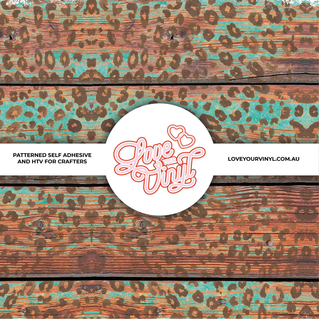Country Wooden Animal Print Patterned Vinyl LYV_637