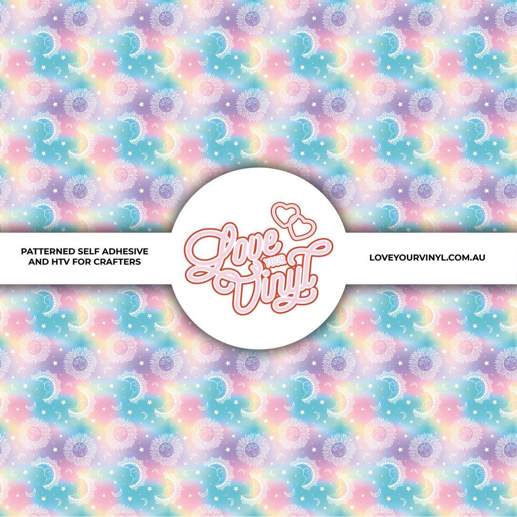 Pastel Moons Patterned Vinyl LYV_647