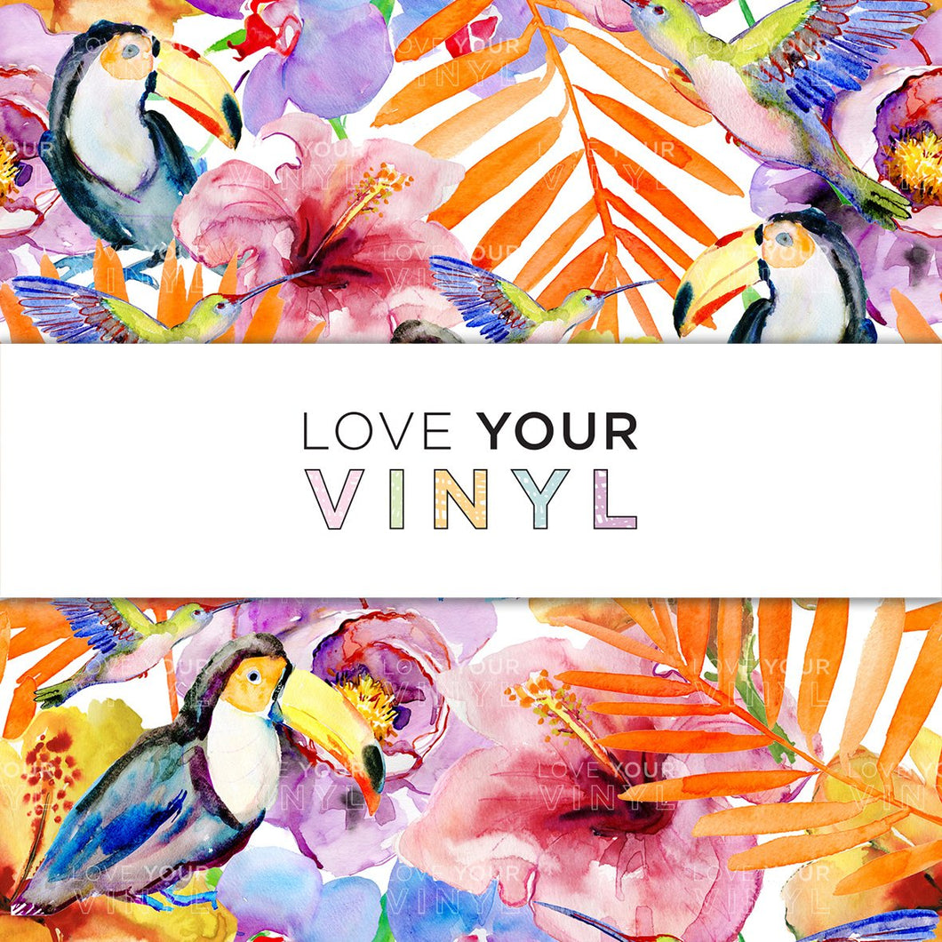 Tropical Birds Patterned Vinyl LYV_718