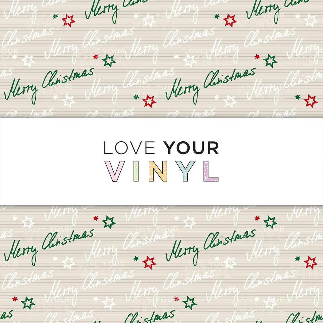 Ivory Christmas Patterned Vinyl LYV_719