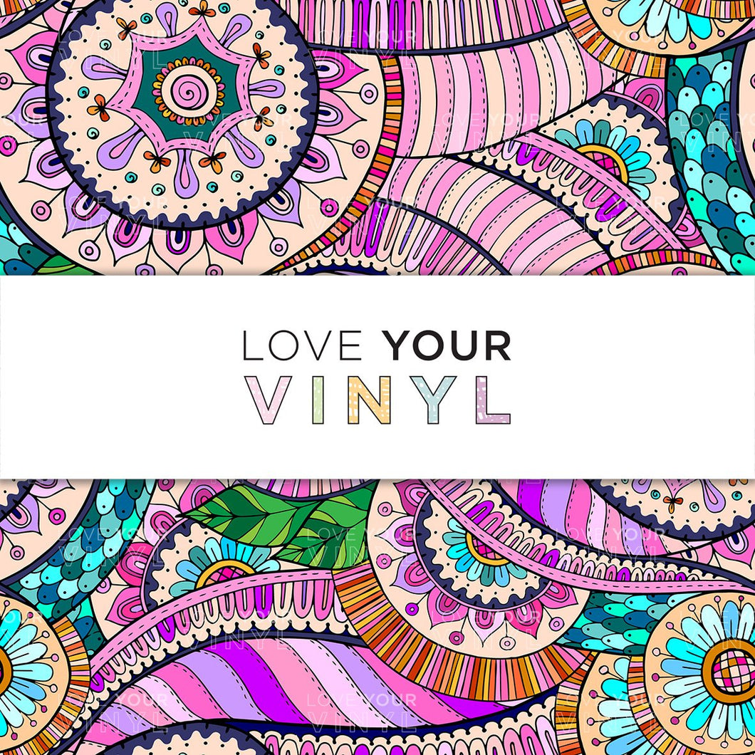 Pink Purple Abstract Patterned Vinyl LYV_722