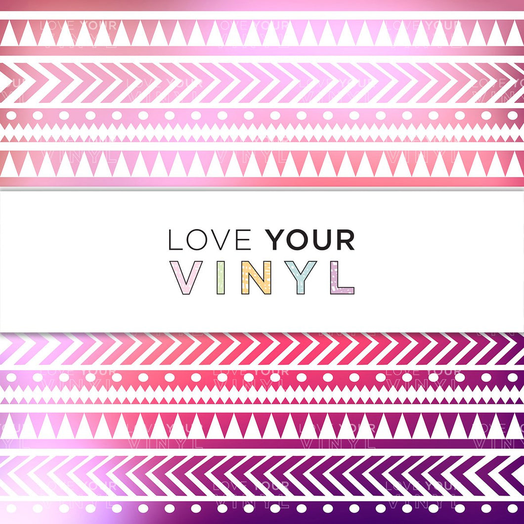 Pink Tribal Patterned Vinyl LYV_724