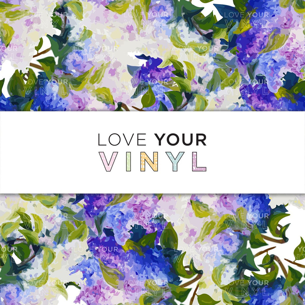 Watercolour Purple Florals Patterned Vinyl LYV_728