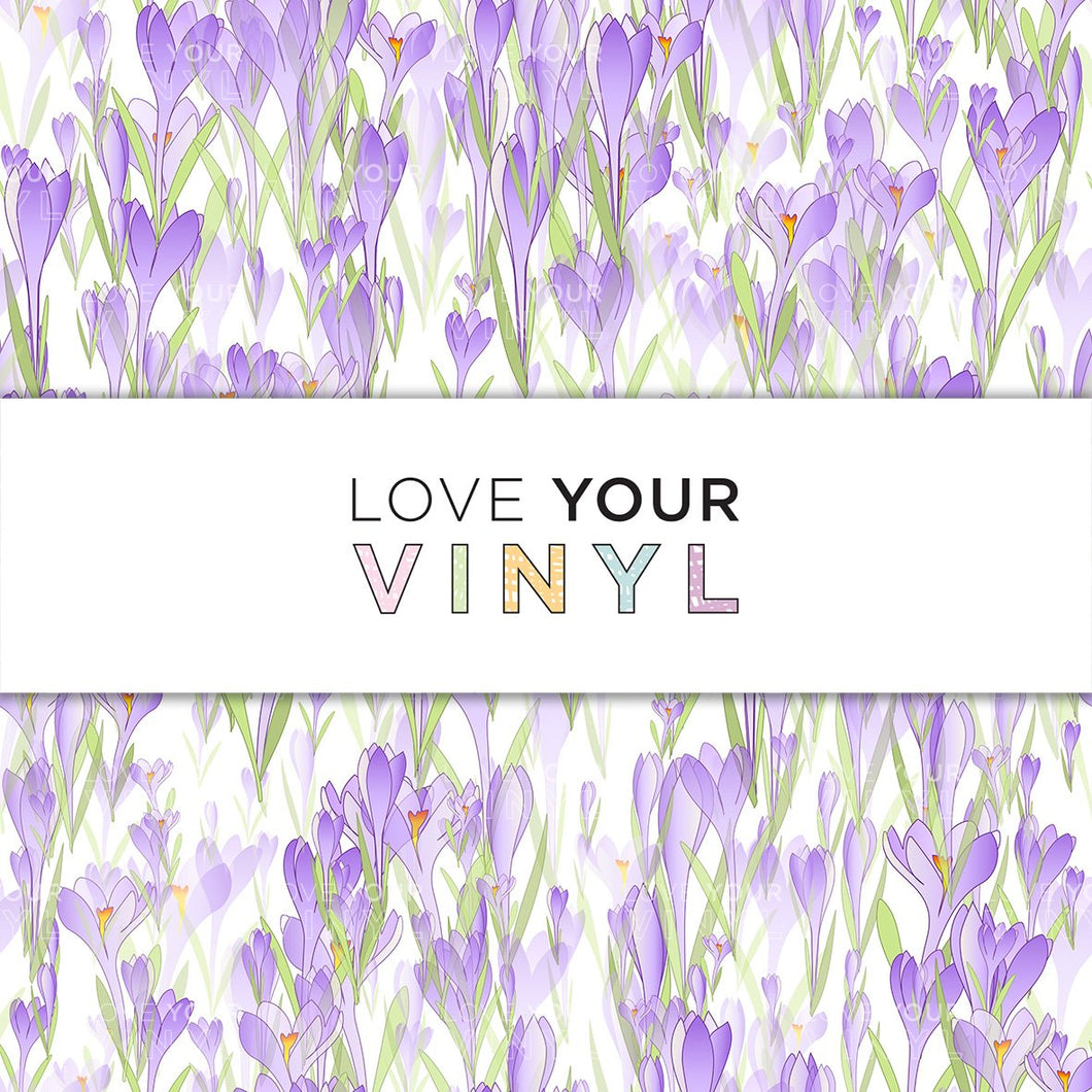 Lavender Florals Watercolour Patterned Vinyl LYV_735