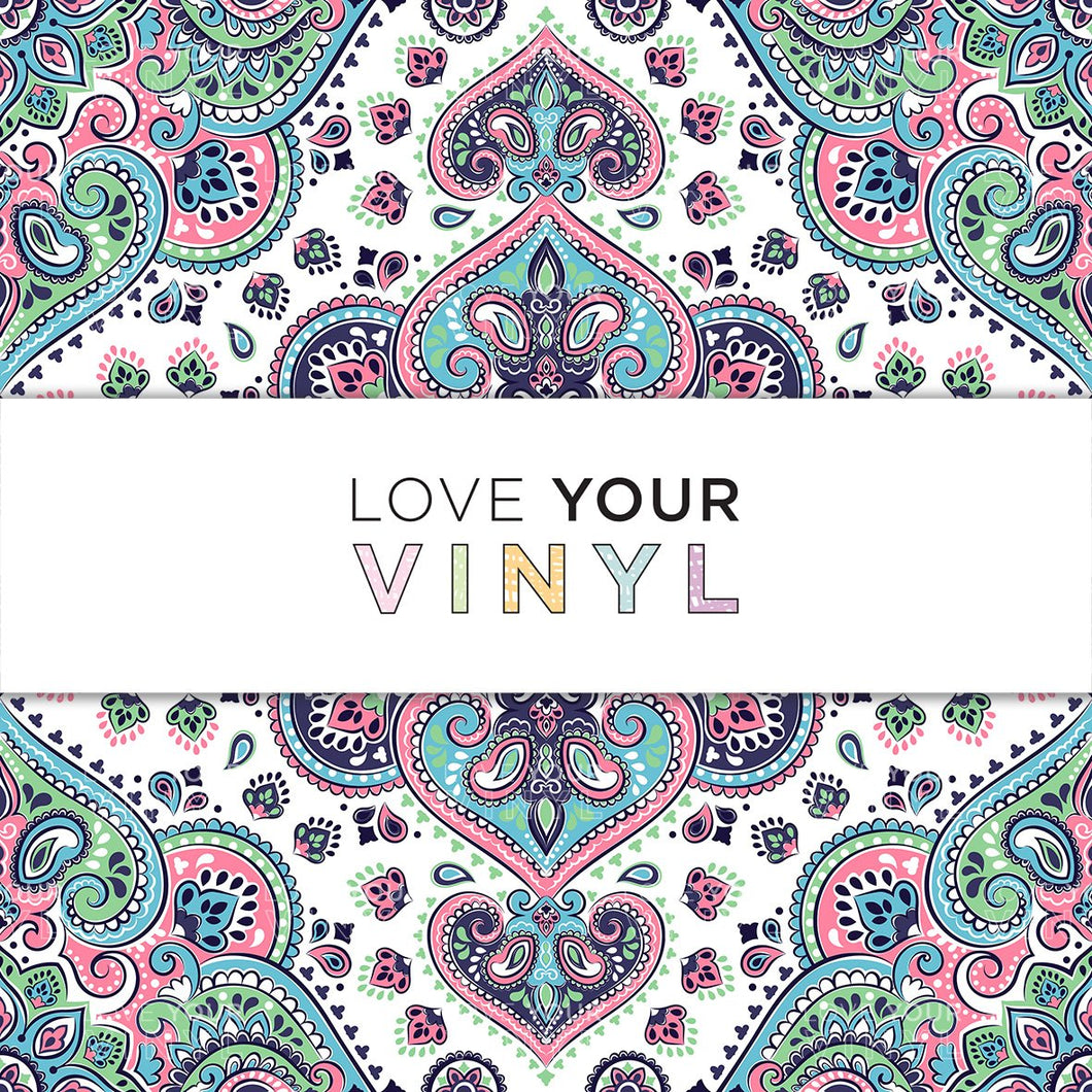 Paisley Printed Patterned Vinyl LYV_743