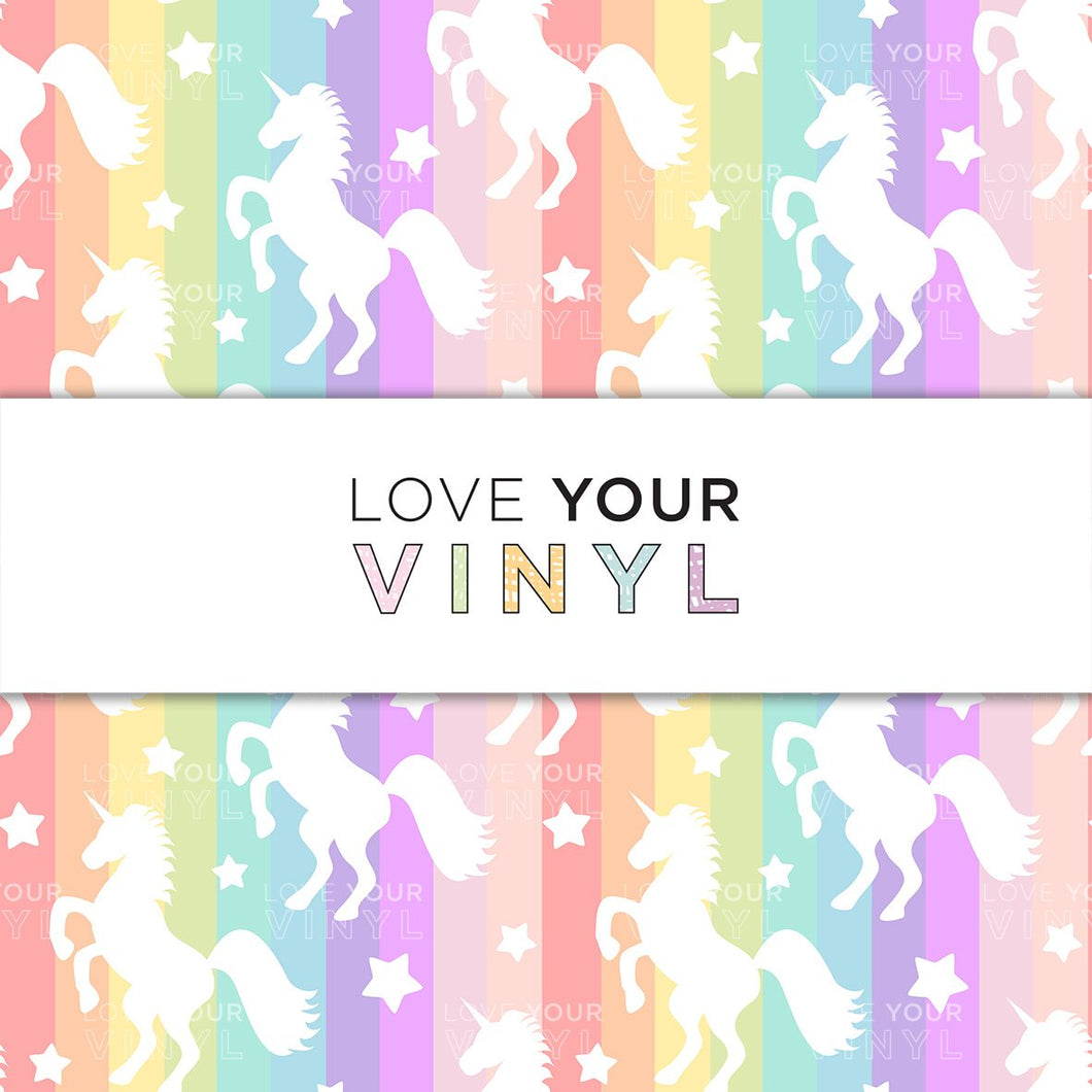 Rainbow Unicorn Patterned Vinyl LYV_747