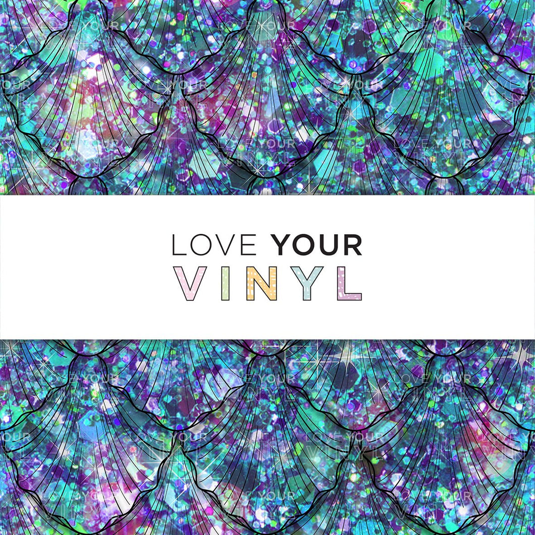 Glitter Shell Printed Patterned Vinyl LYV_754