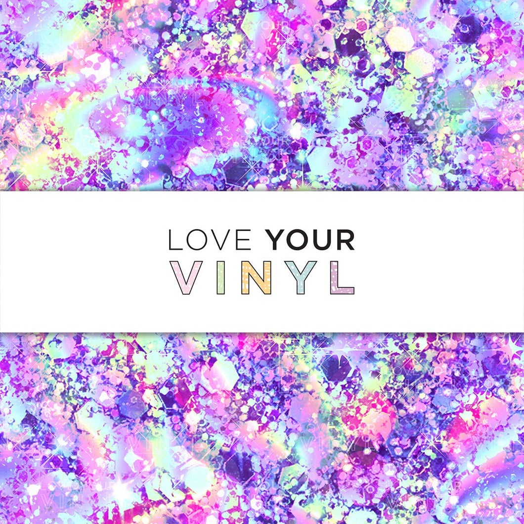 Rainbow Glitter Patterned Vinyl LYV_812