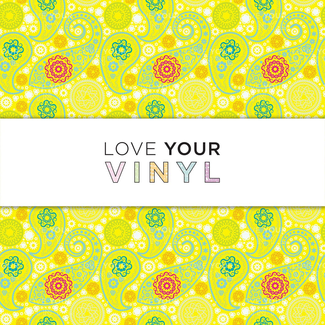 Yellow Paisley Patterned Vinyl LYV_831