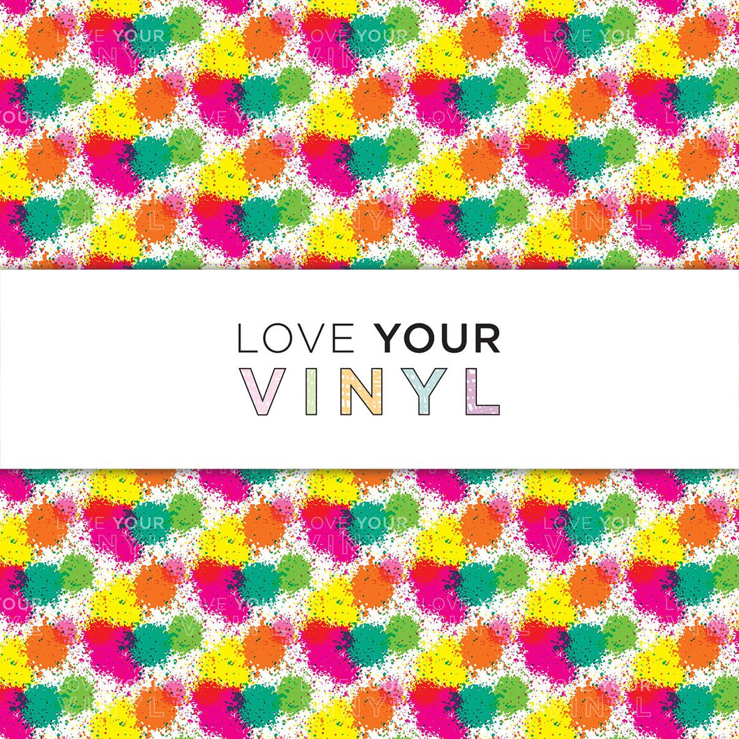 Rainbow Spray Paint Patterned Vinyl LYV_835