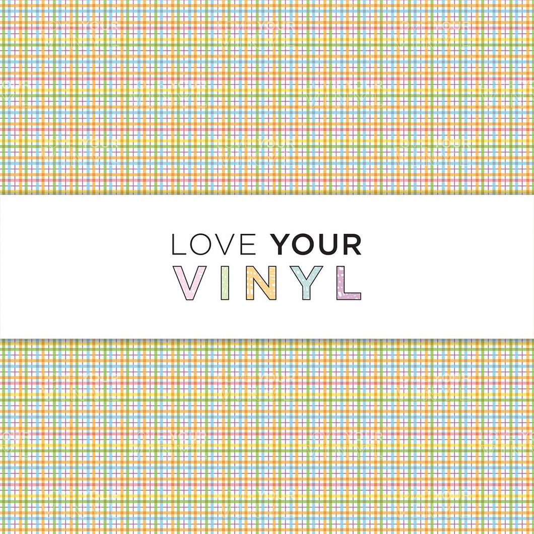 Rainbow Check Patterned Vinyl LYV_848