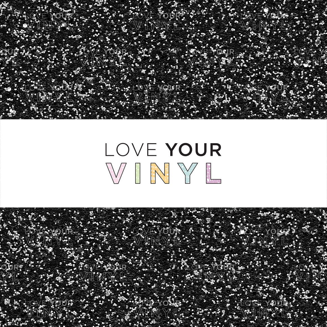 Black Glitter Patterned Vinyl LYV_862
