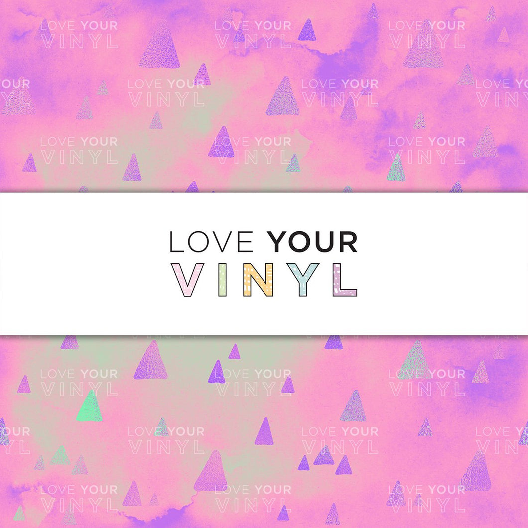 Pink Purple Triangles Patterned Vinyl LYV_879