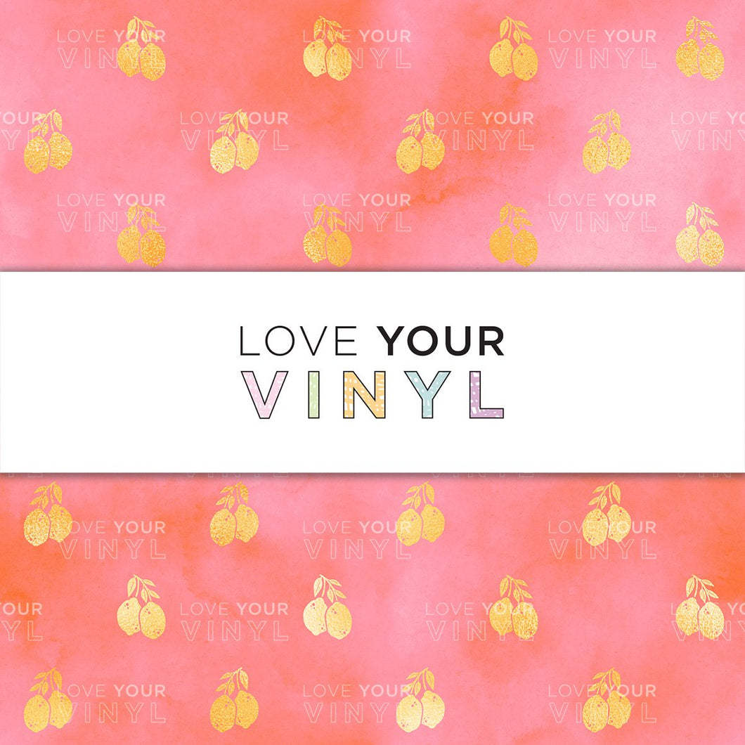 Pink Yellow Fruit Patterned Vinyl LYV_898