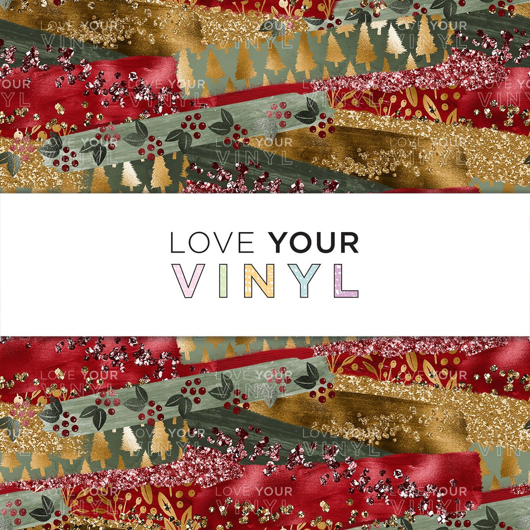 Christmas Brush Stroke Patterned Vinyl LYV_924