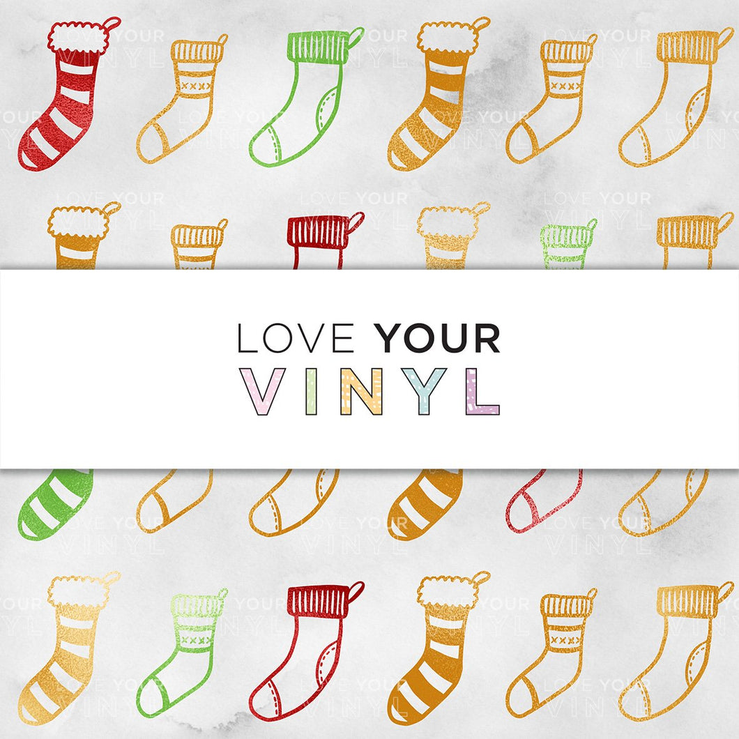 Christmas Stockings Patterned Vinyl LYV_954