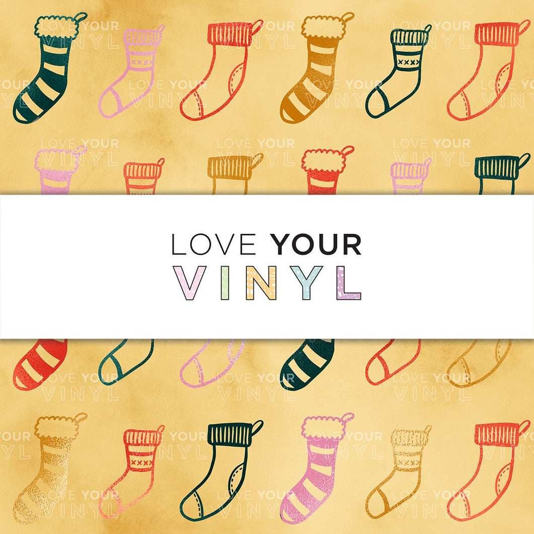 Christmas Stockings Patterned Vinyl LYV_961