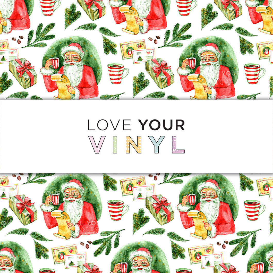Christmas Santa Patterned Vinyl LYV_1103