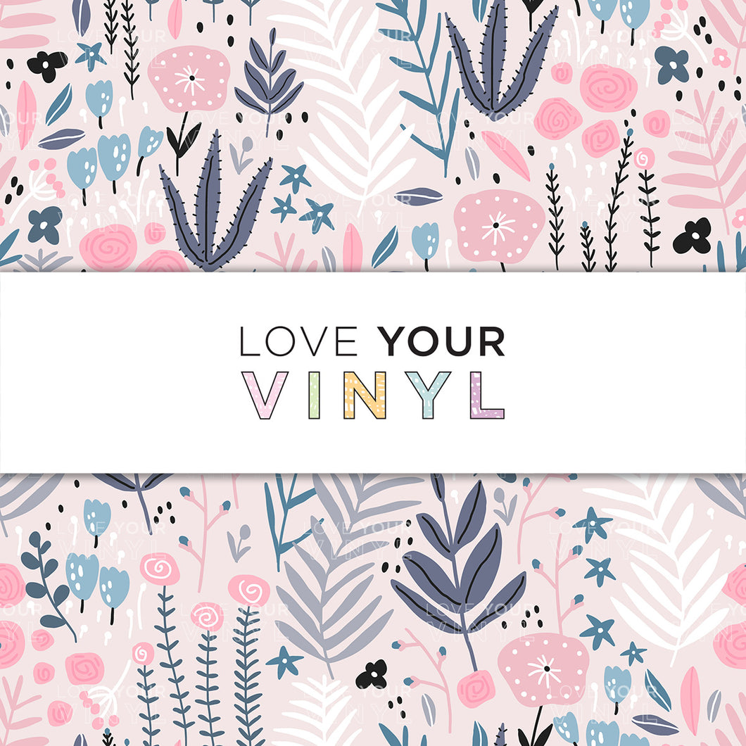 Abstract Scandi Floral Patterned Vinyl LYV_1118