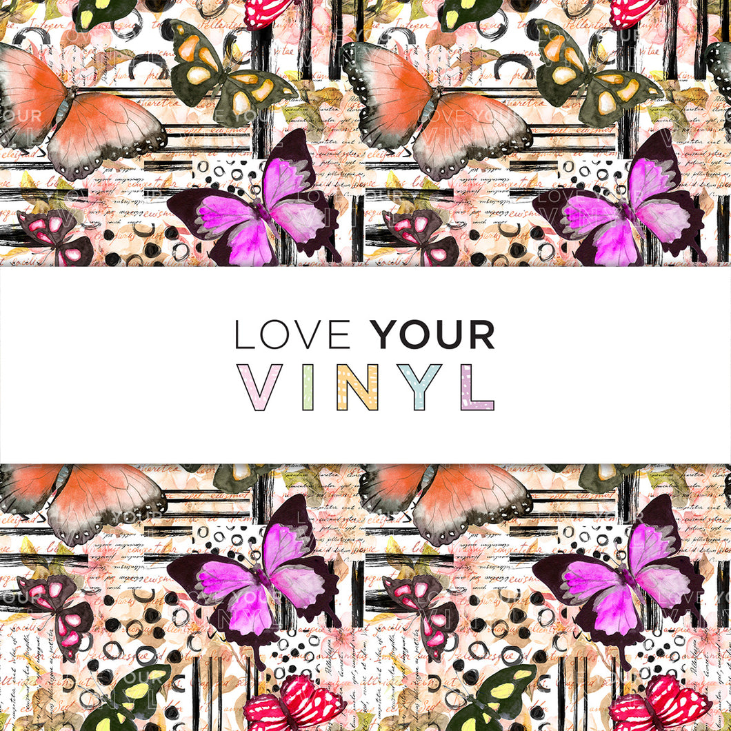 Watercolour butterflies Patterned Vinyl LYV_1119
