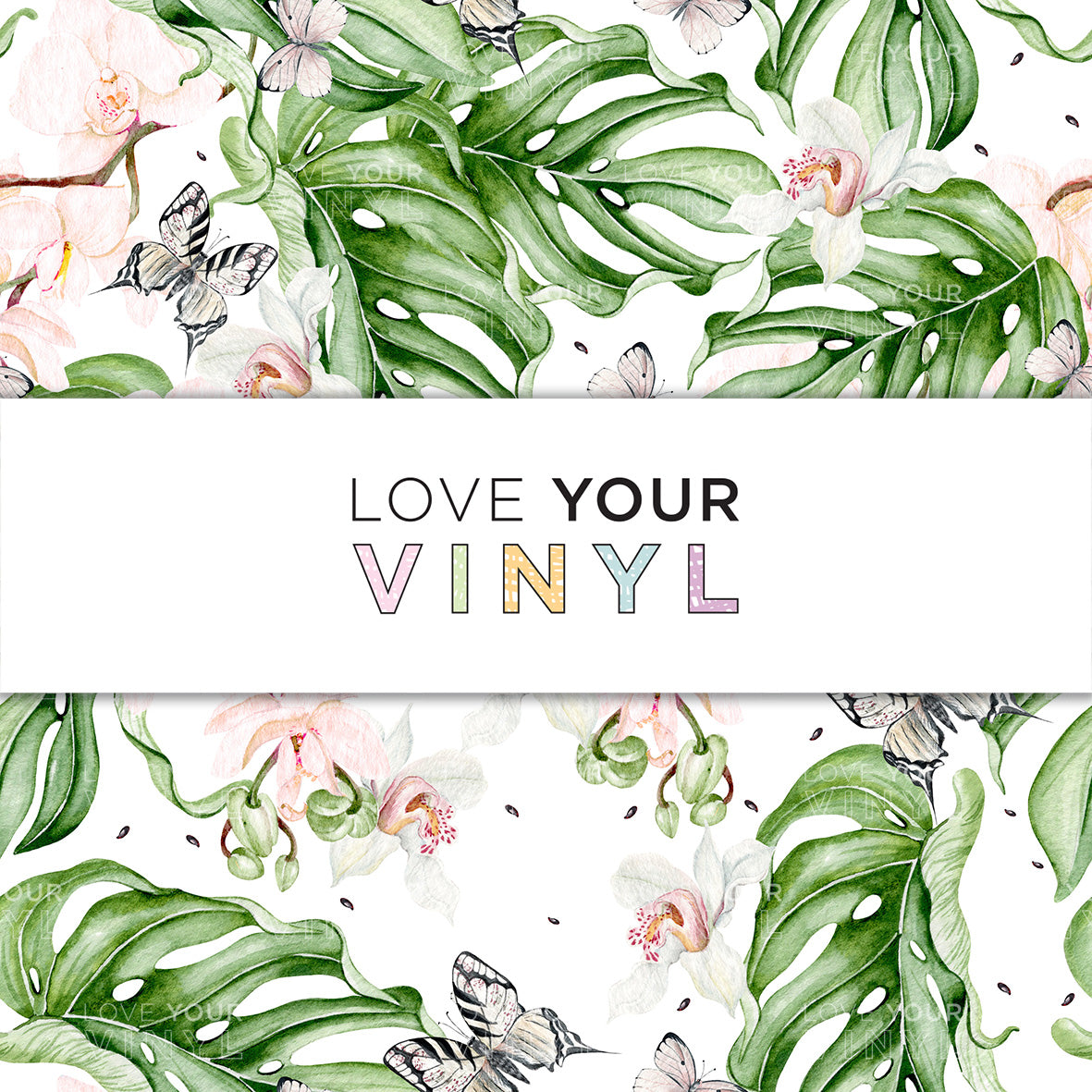 Tropical Floral Border Vinyl