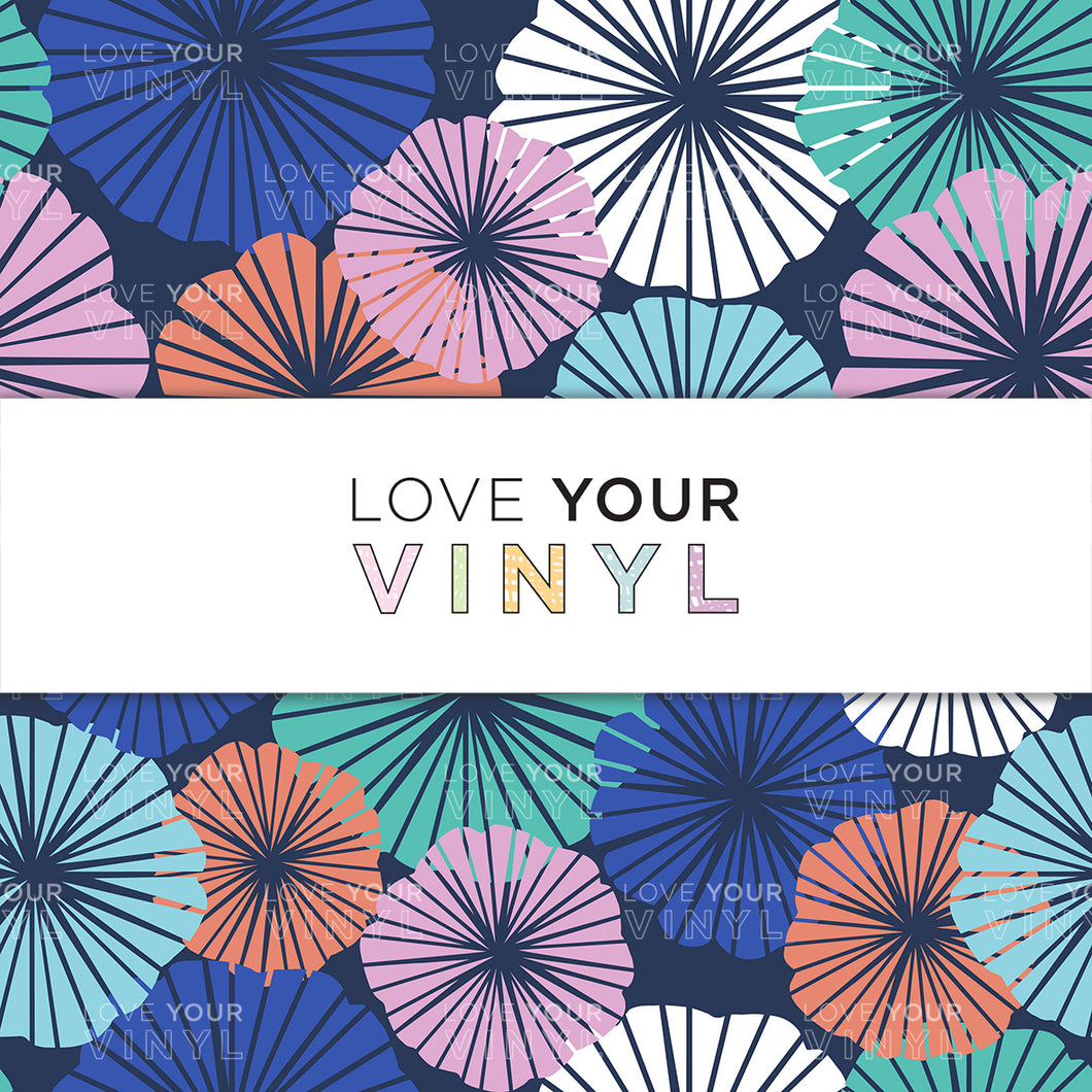 Fan Flower Patterned Vinyl LYV_1139
