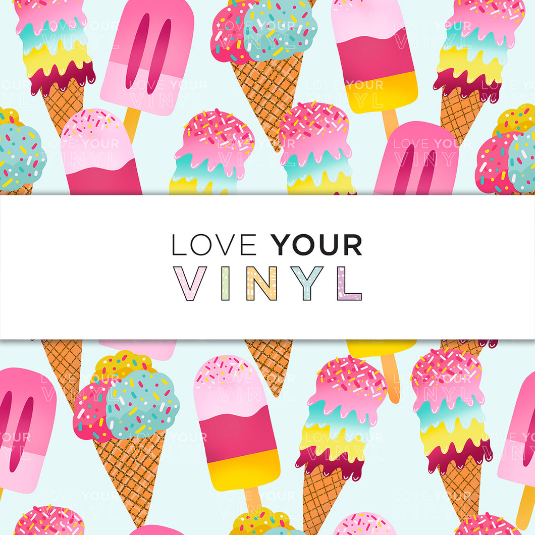 Ice Cream Patterned Vinyl LYV_1140