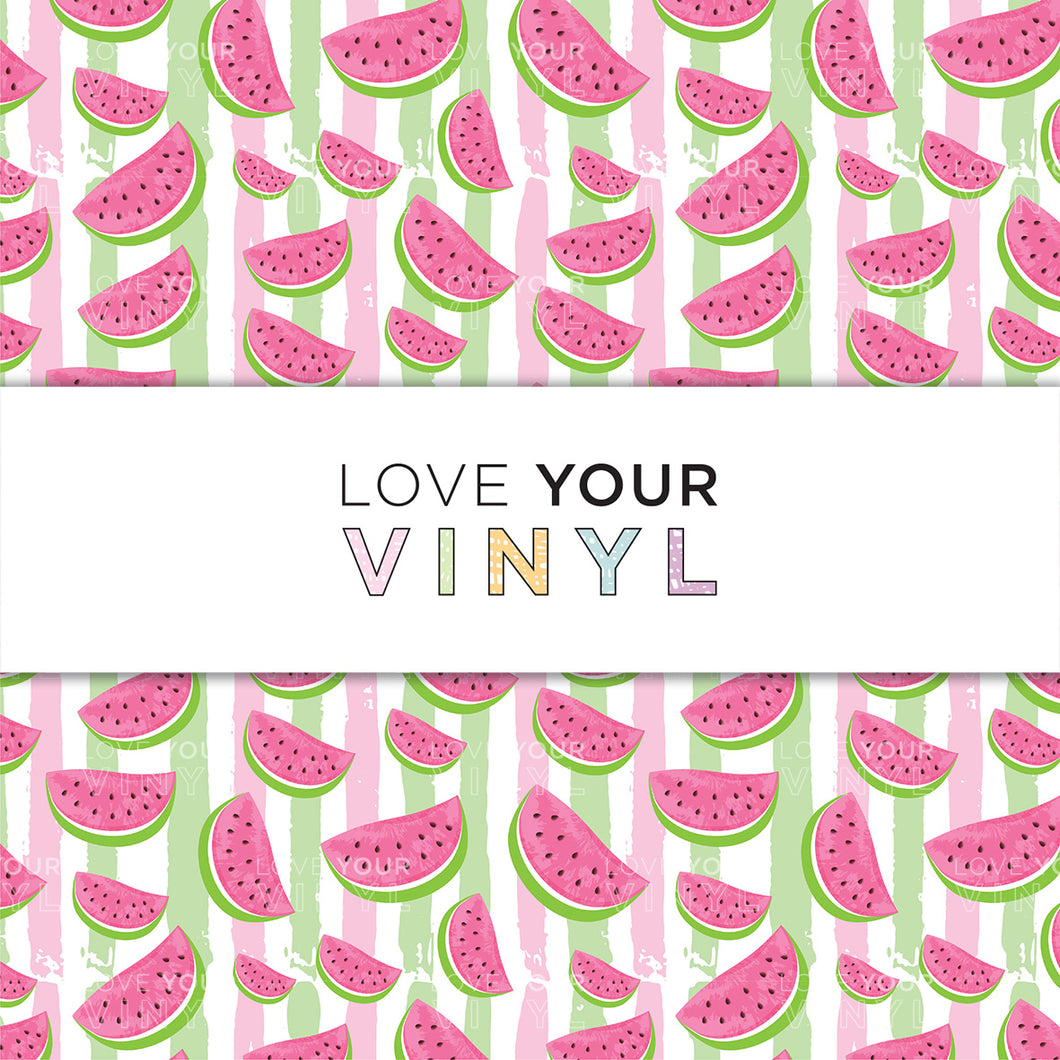 Watermelon Stripes Patterned Vinyl LYV_1146