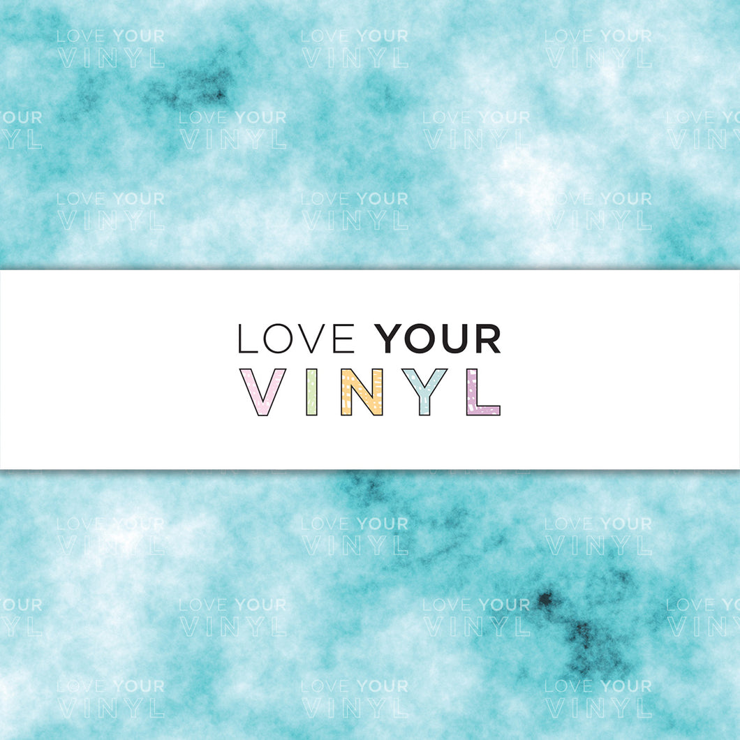Turquoise Watercolour Patterned Vinyl LYV_1148