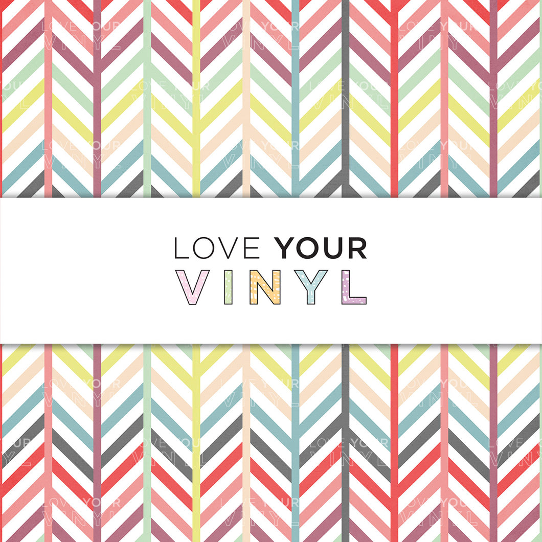 Rainbow Chevron Patterned Vinyl LYV_1165