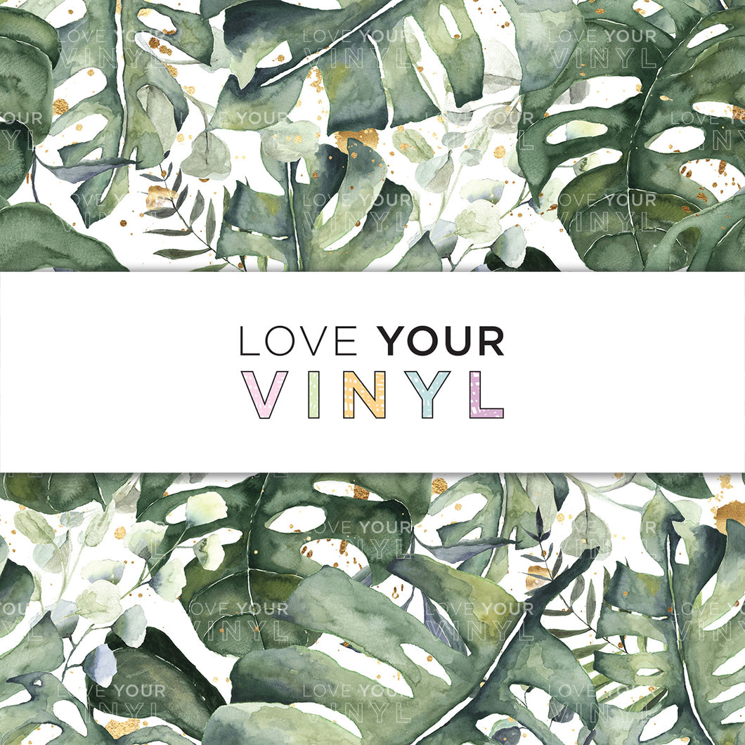 Palm Leaves Patterned Vinyl LYV_1170