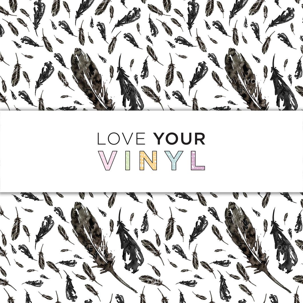 Feathers Patterned Vinyl LYV_1180
