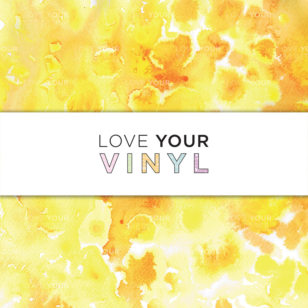 Yellow Watercolour Patterned Vinyl LYV_1184