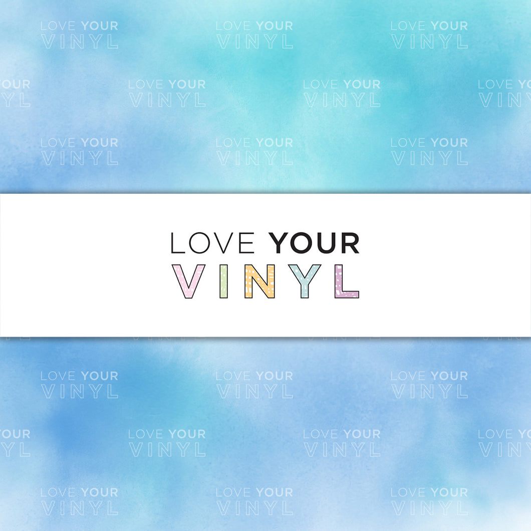 Blue Watercolour Patterned Vinyl LYV_1226