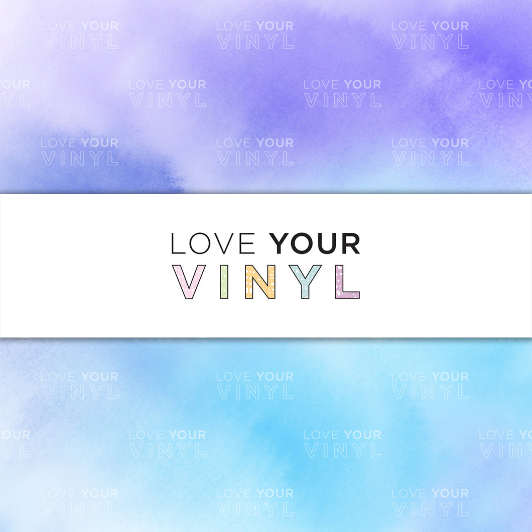 Blue Purple Watercolour Patterned Vinyl LYV_1229