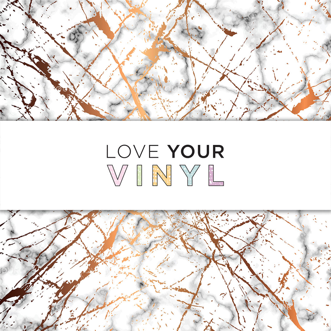 Monochrome and Gold Splatter Patterned Vinyl LYV_1241