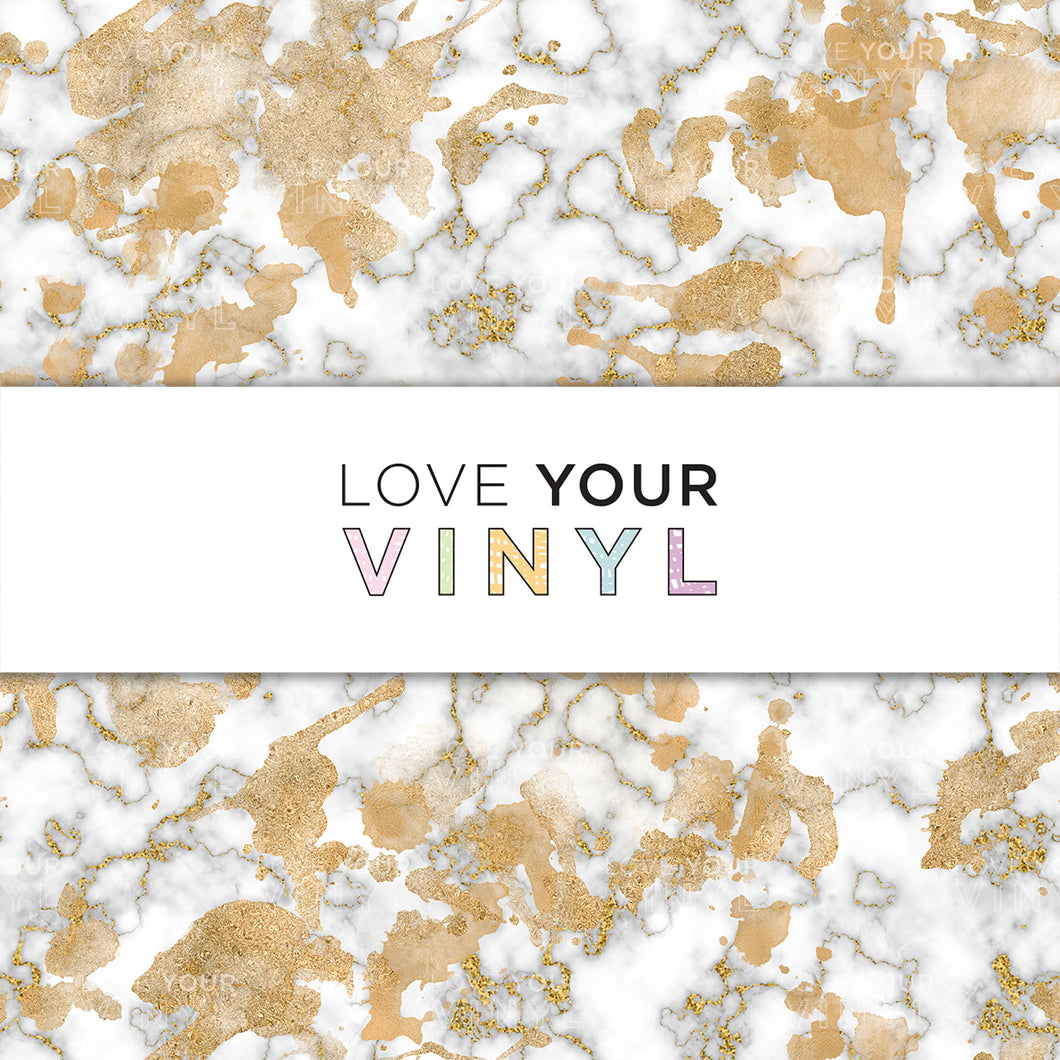 Gold Marble Patterned Vinyl LYV_1244