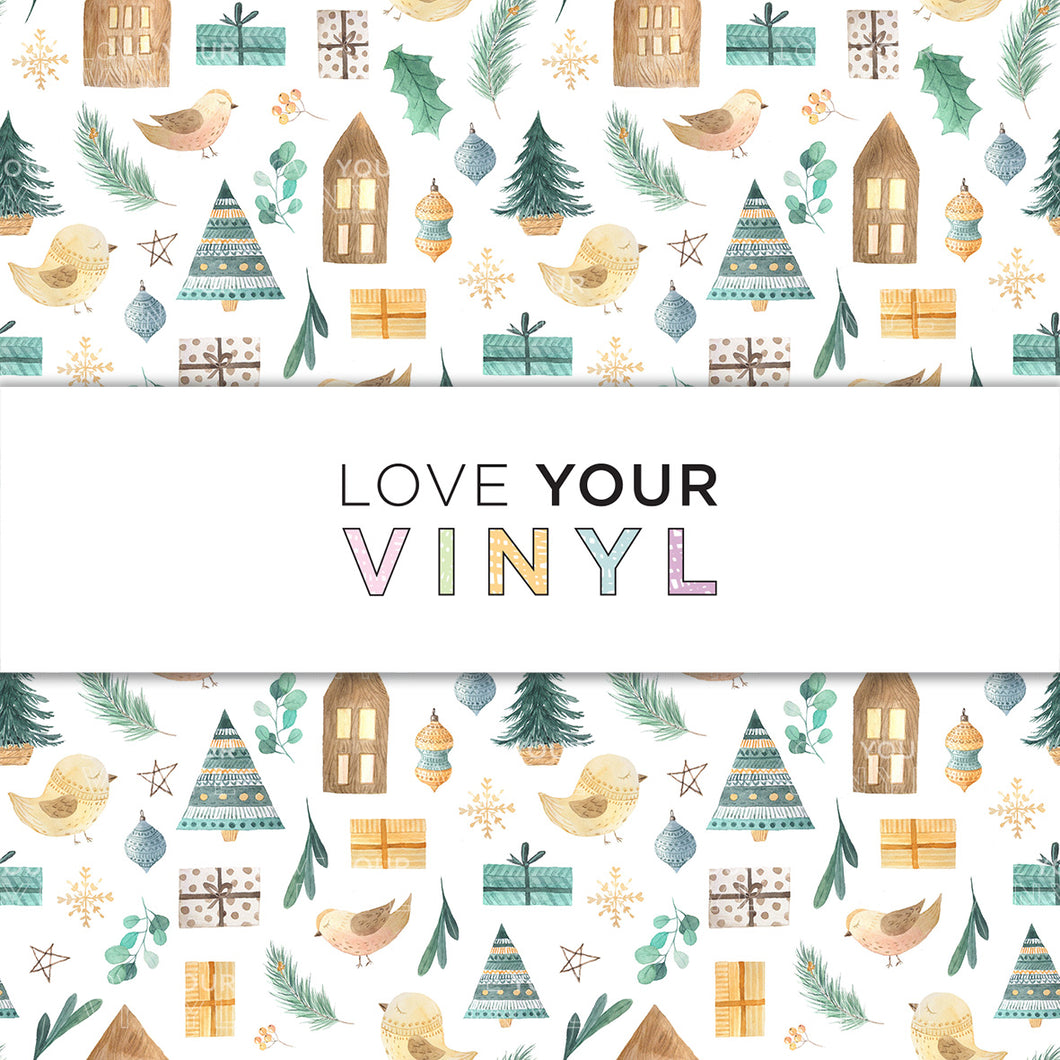 Woodland Christmas Patterned Vinyl LYV_1249
