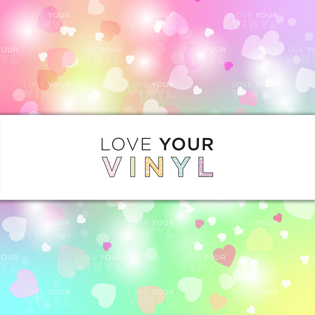 Rainbow Hearts Patterned Vinyl LYV_1258