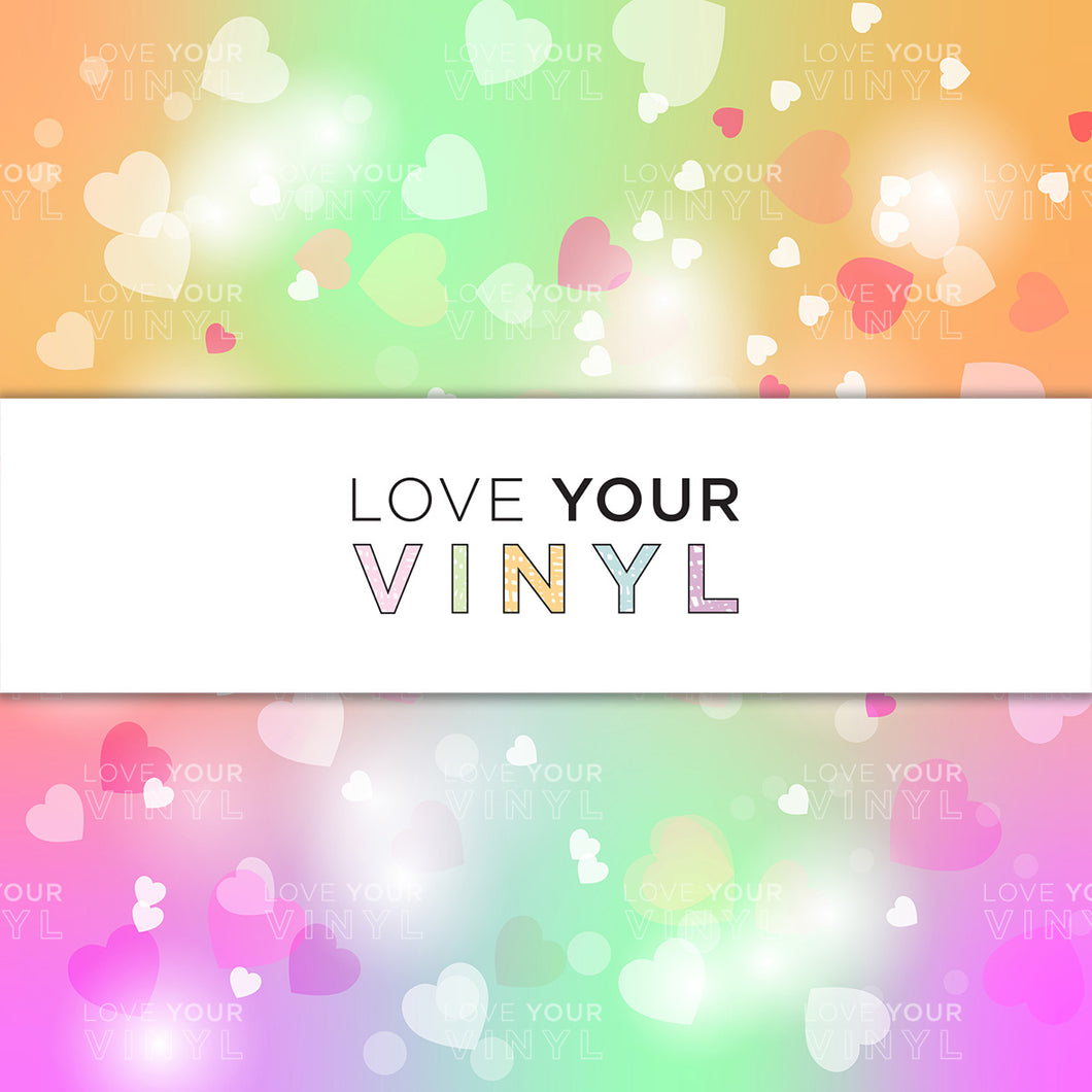 Rainbow Hearts Patterned Vinyl LYV_1259