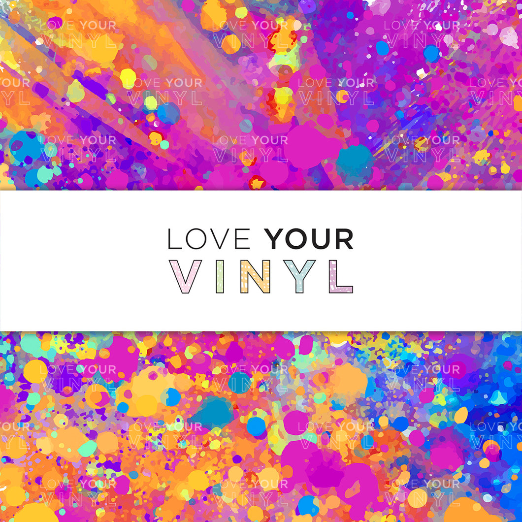 Purple and Orange Speckle Patterned Vinyl LYV_1278