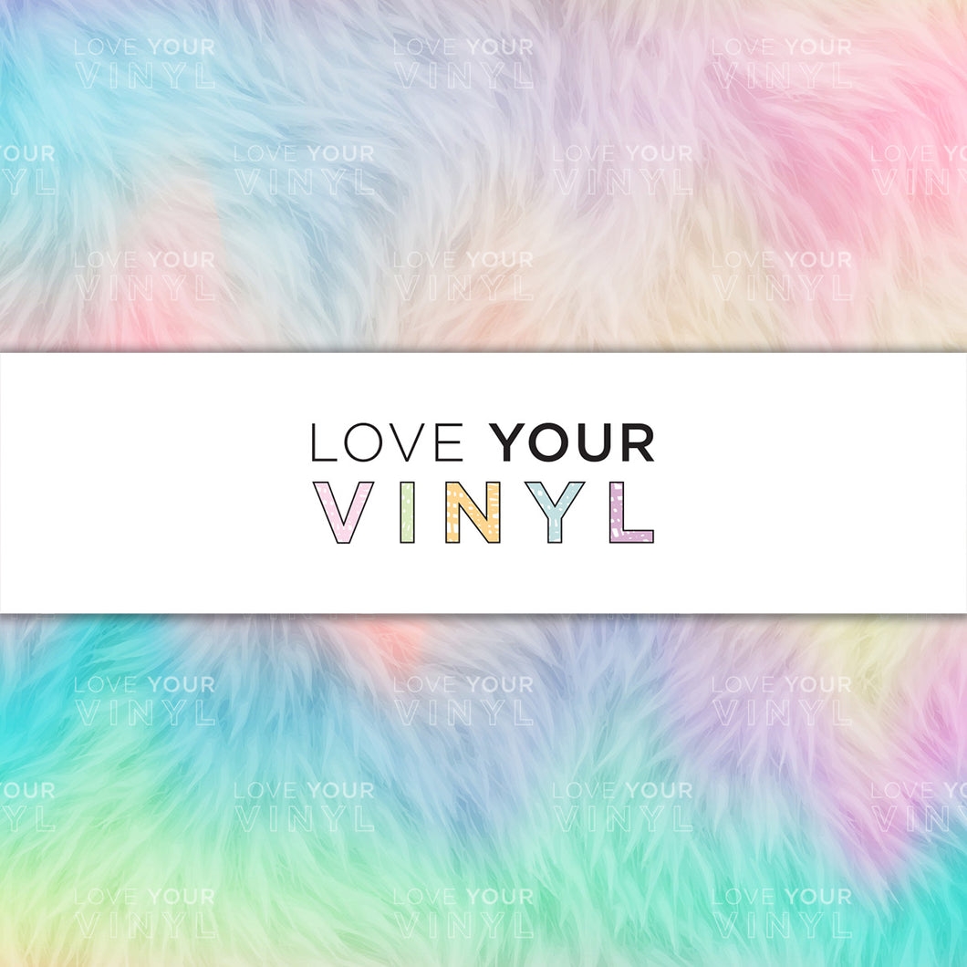 Pastel Rainbow Fur Patterned Vinyl LYV_1282