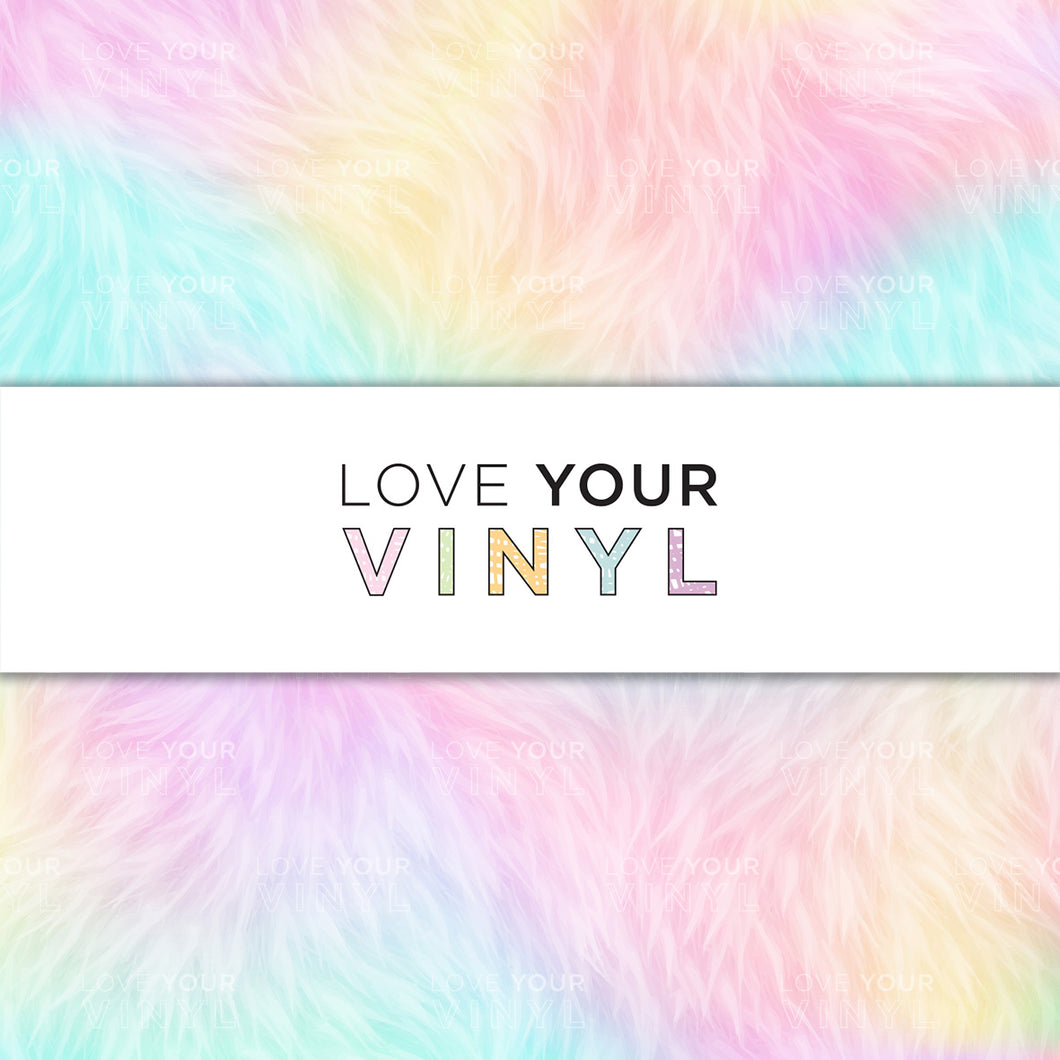 Pastel Rainbow Fur Patterned Vinyl LYV_1283