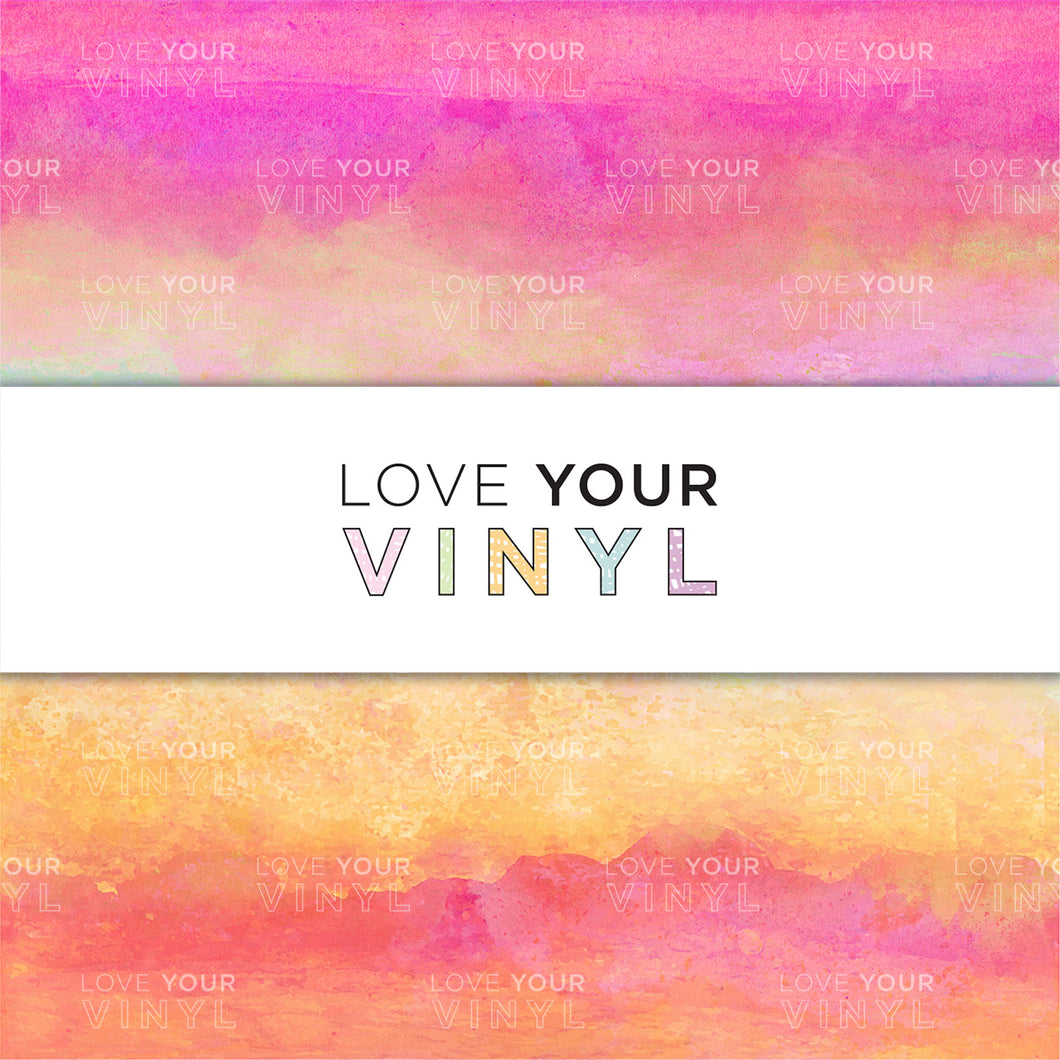 Sunset Watercolour Patterned Vinyl LYV_1296