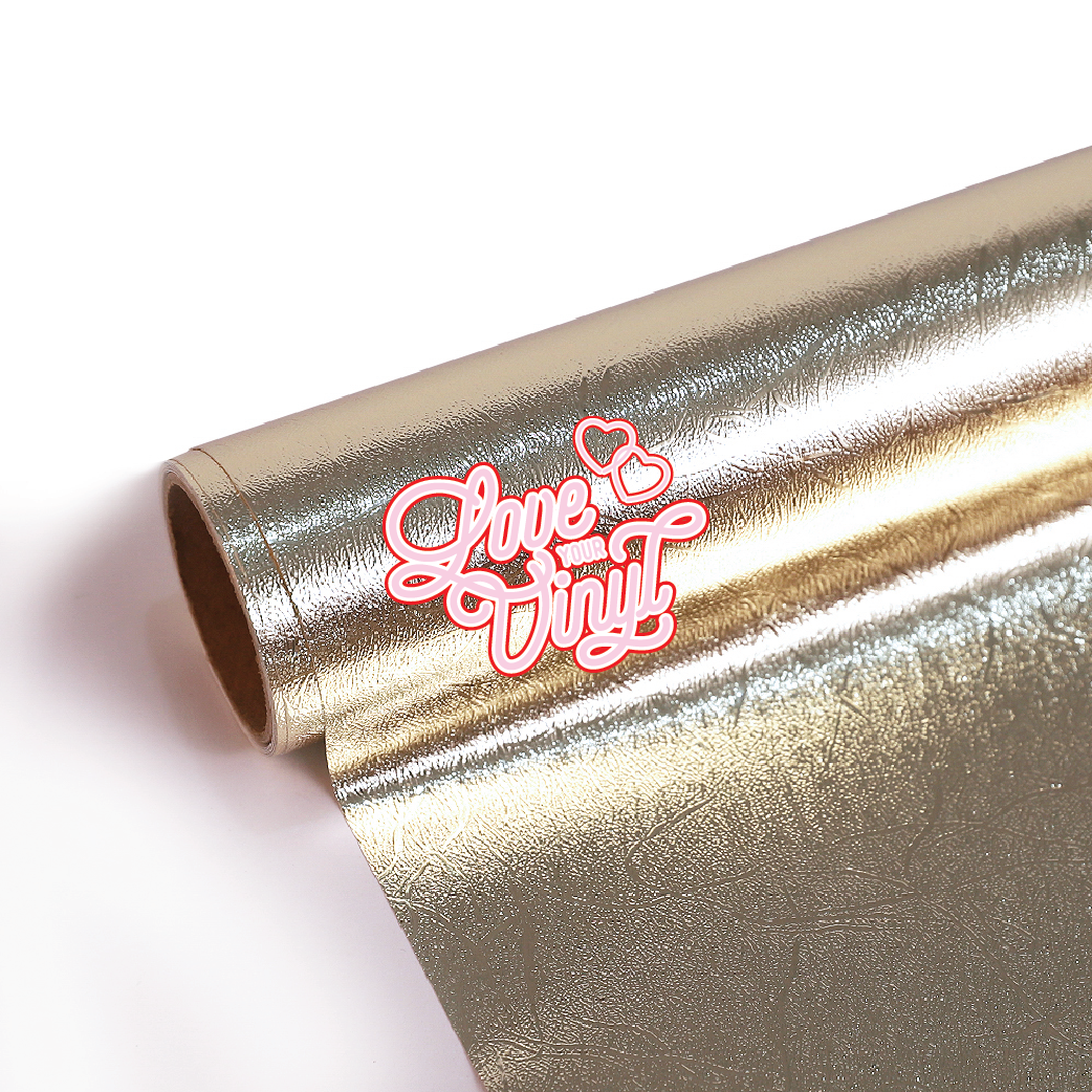 Champagne Gold Textured Metallic Self Adhesive Craft Vinyl